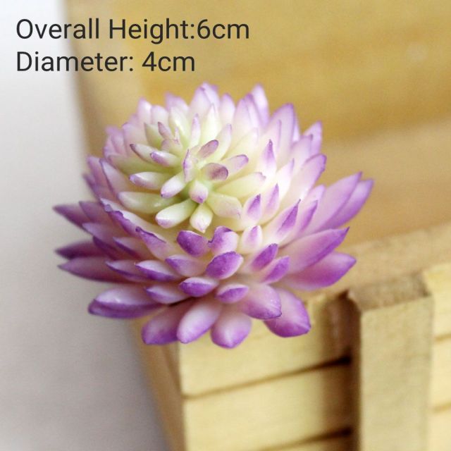 39Styles Purple Flocking Artificial Succulents Plants Home Garden Decoration DIY Plants Wall Flower Arrangement Fake Plants