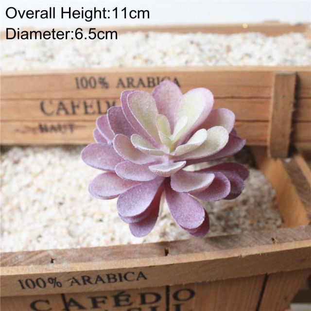 39Styles Purple Flocking Artificial Succulents Plants Home Garden Decoration DIY Plants Wall Flower Arrangement Fake Plants