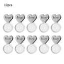 10Pcs Heart Love Magic Earring Lifters Earring Lifts Backs Adjustable Hypoallergenic Earring Nuts Ear Lobe Support