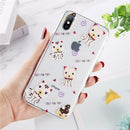 Abstract Clear Cartoon Phone Case For iPhone SE 2020 11 Pro Max X XR Xs Max 6 6S 7 8 Plus
