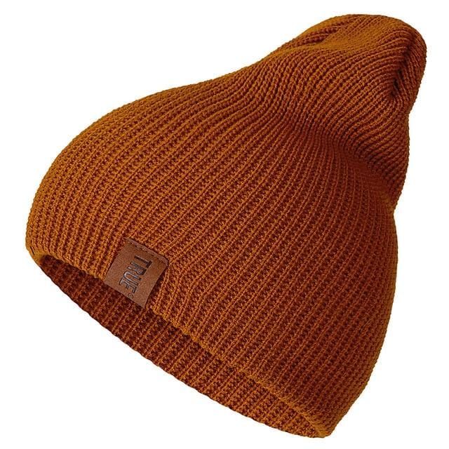 1 Pcs Hat PU Letter True Casual Beanies for Men Women Warm Knitted Winter Hat Fashion Solid Hip-hop Beanie Hat Unisex Cap