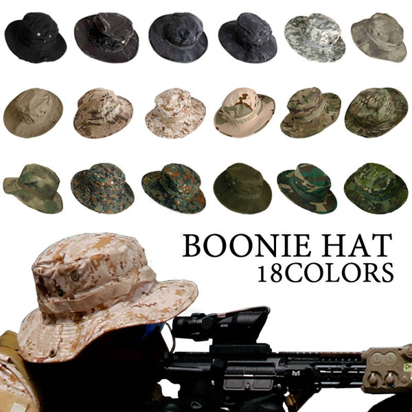 Camouflage Tactical Cap Military Boonie Hat US Army Caps Camo Men Outdoor Sports Sun Bucket Cap Fishing Hiking Hunting Hats