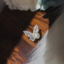 New design fashion jewelry opening high-grade copper inlaid zircon butterfly ring luxury shiny cocktail party ring for women