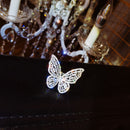 New design fashion jewelry opening high-grade copper inlaid zircon butterfly ring luxury shiny cocktail party ring for women