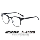 AEVOGUE Photochromic Glasses Prescription Frame Men Optical Eyeglasses Women Eyewear Anti Blue Light Glasses KS101