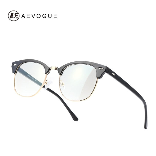 AEVOGUE Photochromic Glasses Prescription Frame Men Optical Eyeglasses Women Eyewear Anti Blue Light Glasses KS101