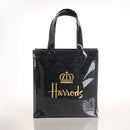 Fashion PVC Reusable Shopping Bag Women's Bag Eco Friendly London Shopper Bag Large Capacity Waterproof Handbag Shoulder Bag