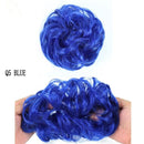 MERISIHAIR Girls Curly Scrunchie Chignon With Rubber Band Brown Gray Synthetic Hair Ring Wrap On Messy Bun Ponytails