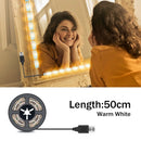 5M Tocador con espejo Makeup Mirror Light String USB 5V Dressing Table Bathroom Lamp Tape Led Vanity Mirror Make Up Light Strip