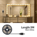 5M Tocador con espejo Makeup Mirror Light String USB 5V Dressing Table Bathroom Lamp Tape Led Vanity Mirror Make Up Light Strip