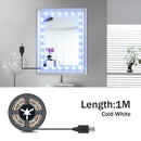 5M Tocador con espejo Makeup Mirror Light String USB 5V Dressing Table Bathroom Lamp Tape Led Vanity Mirror Make Up Light Strip