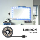 5M Tocador con espejo Makeup Mirror Light String USB 5V Dressing Table Bathroom Lamp Tape Led Vanity Mirror Make Up Light Strip