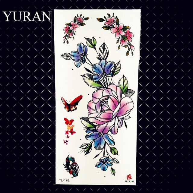 Cherry Sexy Lips Temporary Tattoos Sticker For Women Girls Kids Children Waterproof Tattoo Paper Butterfly Fake Body Art Tatoos