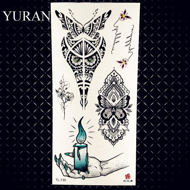 Cherry Sexy Lips Temporary Tattoos Sticker For Women Girls Kids Children Waterproof Tattoo Paper Butterfly Fake Body Art Tatoos