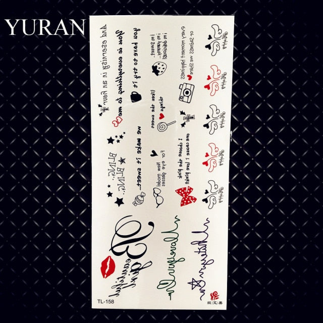 Cherry Sexy Lips Temporary Tattoos Sticker For Women Girls Kids Children Waterproof Tattoo Paper Butterfly Fake Body Art Tatoos