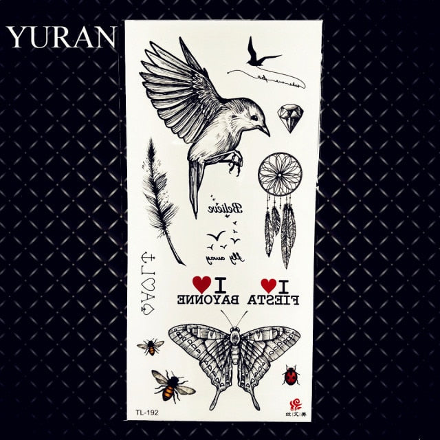 Cherry Sexy Lips Temporary Tattoos Sticker For Women Girls Kids Children Waterproof Tattoo Paper Butterfly Fake Body Art Tatoos