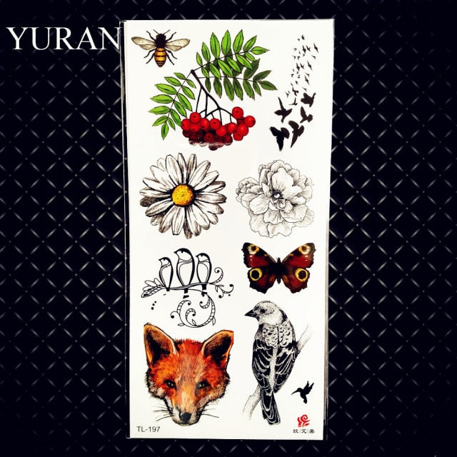 Cherry Sexy Lips Temporary Tattoos Sticker For Women Girls Kids Children Waterproof Tattoo Paper Butterfly Fake Body Art Tatoos