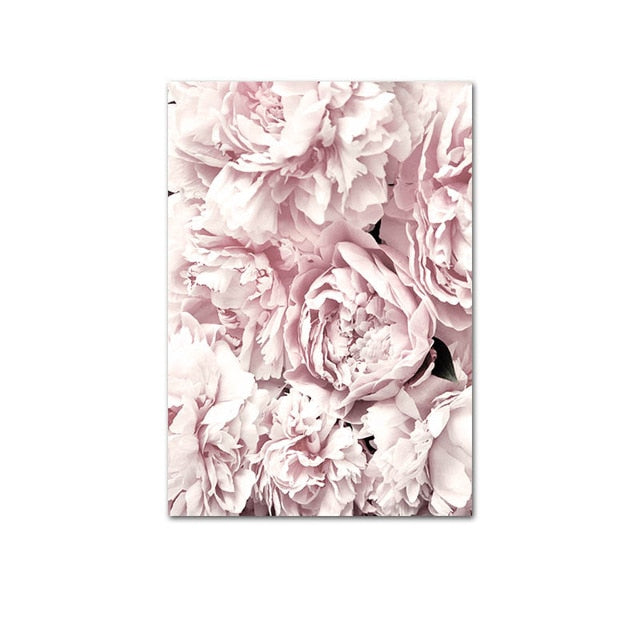 Pink Flower Perfume Fashion Lady Poster Sliver Lips Makeup Print Canvas Art Painting Wall Picture Modern Girl Room Home Decor