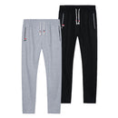 Sweatpants Plus Size Men Joggers Track Pants Elastic Waist Sport Casual Trousers Baggy Fitness Gym Clothing Black Grey