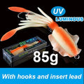SUNMILE Fishing Soft Squid Lure 20g/60g/80g/100g/120g/150g Luminous/UV Squid Jig Fishing Lures For Sea Fishing Wobbler Bait