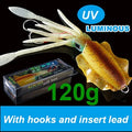SUNMILE Fishing Soft Squid Lure 20g/60g/80g/100g/120g/150g Luminous/UV Squid Jig Fishing Lures For Sea Fishing Wobbler Bait