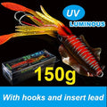 SUNMILE Fishing Soft Squid Lure 20g/60g/80g/100g/120g/150g Luminous/UV Squid Jig Fishing Lures For Sea Fishing Wobbler Bait