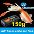 SUNMILE Fishing Soft Squid Lure 20g/60g/80g/100g/120g/150g Luminous/UV Squid Jig Fishing Lures For Sea Fishing Wobbler Bait
