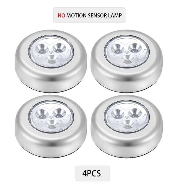 6/3 LEDs PIR Motion Sensor Light Cupboard Wardrobe Bedroom Night Lamp LED Under Cabinet Night Light For Closet Stairs Kitchen