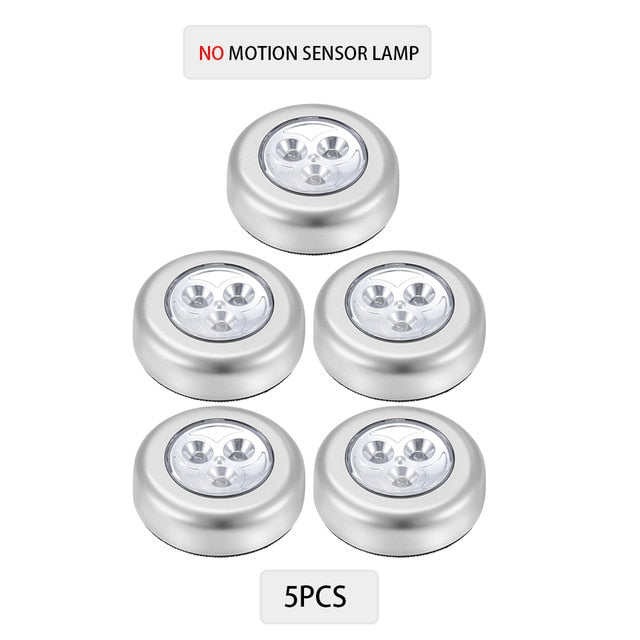 6/3 LEDs PIR Motion Sensor Light Cupboard Wardrobe Bedroom Night Lamp LED Under Cabinet Night Light For Closet Stairs Kitchen