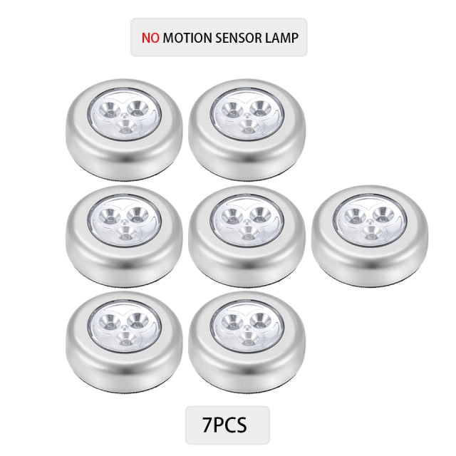 6/3 LEDs PIR Motion Sensor Light Cupboard Wardrobe Bedroom Night Lamp LED Under Cabinet Night Light For Closet Stairs Kitchen