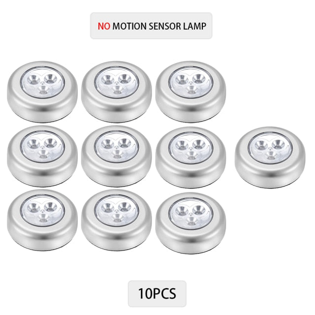 6/3 LEDs PIR Motion Sensor Light Cupboard Wardrobe Bedroom Night Lamp LED Under Cabinet Night Light For Closet Stairs Kitchen