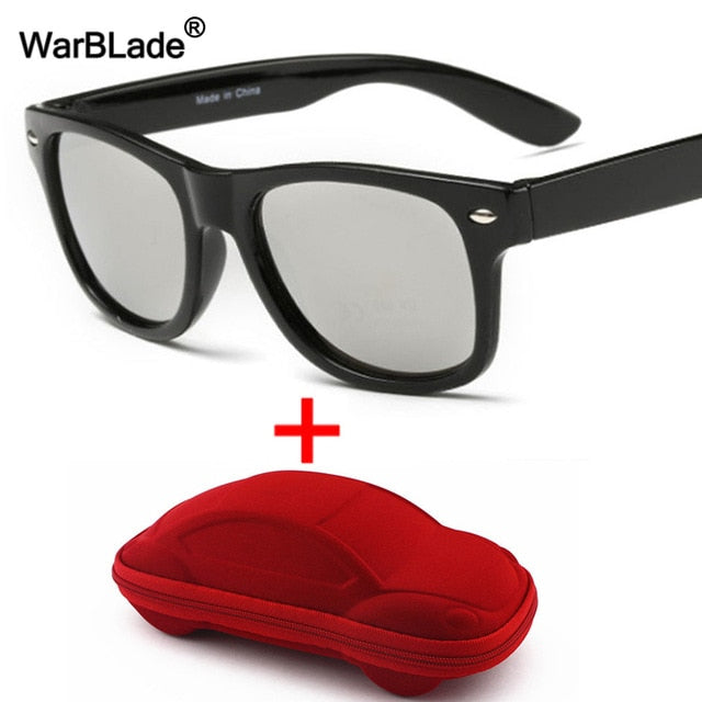WarBLade Cool Kids Sunglasses Children Anti-uv Sun Glasses Boys Girls Baby Eyeglasses Coating Lens UV 400 Protection With Case