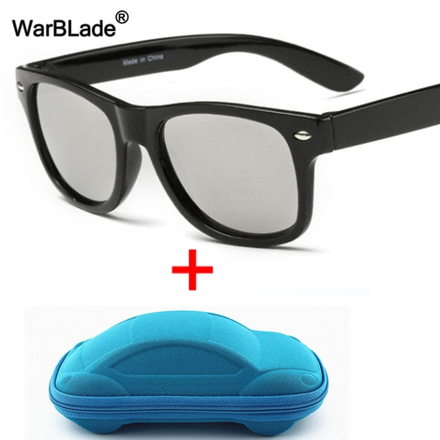 WarBLade Cool Kids Sunglasses Children Anti-uv Sun Glasses Boys Girls Baby Eyeglasses Coating Lens UV 400 Protection With Case