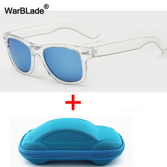 WarBLade Cool Kids Sunglasses Children Anti-uv Sun Glasses Boys Girls Baby Eyeglasses Coating Lens UV 400 Protection With Case