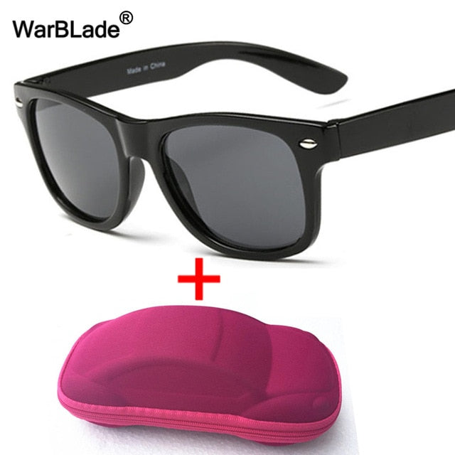 WarBLade Cool Kids Sunglasses Children Anti-uv Sun Glasses Boys Girls Baby Eyeglasses Coating Lens UV 400 Protection With Case