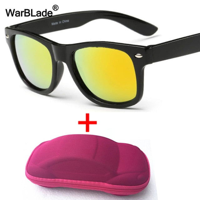 WarBLade Cool Kids Sunglasses Children Anti-uv Sun Glasses Boys Girls Baby Eyeglasses Coating Lens UV 400 Protection With Case