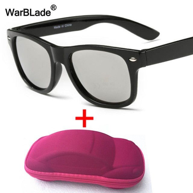 WarBLade Cool Kids Sunglasses Children Anti-uv Sun Glasses Boys Girls Baby Eyeglasses Coating Lens UV 400 Protection With Case