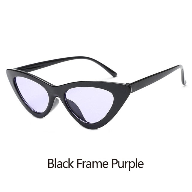 Epicool Cat Eye Sunglasses Women Plastic Frame Classic Sun glasses Ladies Retro Fashion Mirror Sunglasses UV400 oculos