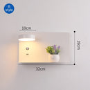 LED Wall Lights With Switch And USB Interface Fashion White Black Lamp Fixture Corridor Aisle Lighting Art Luminaire Wandlamp