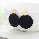 WYBU Summer Style Golden Drop Earrings For Women Geomatric Black Long Hanging Earring Triangle Bts Jewelry Earing bijouterie