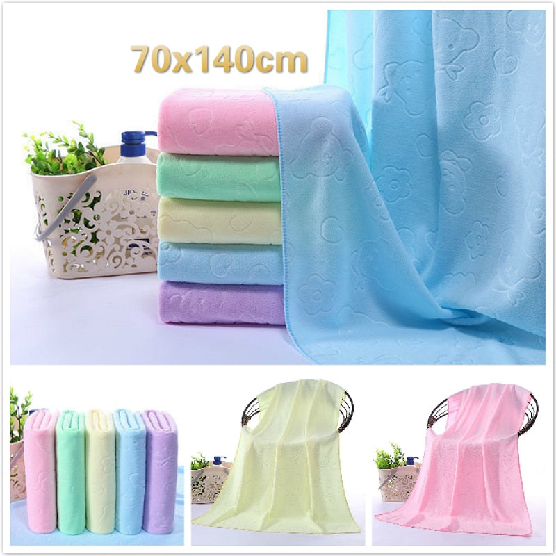 70x140cm Ultra Fine Cellulose Color Cartoon Jacquard Women Home Wearable Fast Dry Gym Yoga Magic Bath Large Towel Beach Bathrobe