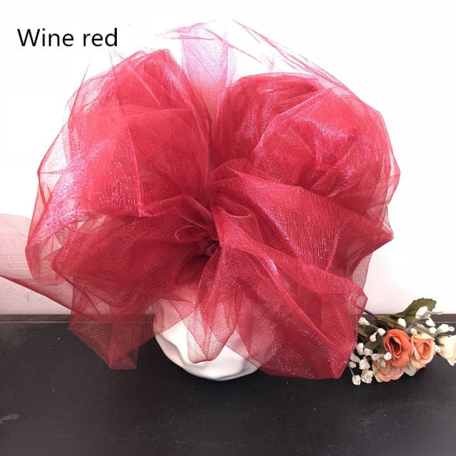 5M 10M Tulle Roll Crystal Fabric Organza Tulle Roll Spool Wedding Decoration Birthday Party Kids Baby Shower Wedding Decorations