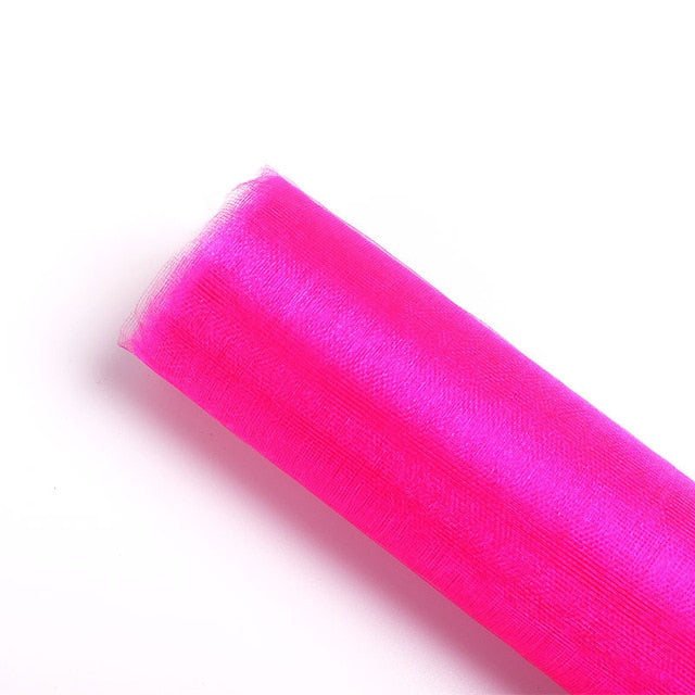 5M 10M Tulle Roll Crystal Fabric Organza Tulle Roll Spool Wedding Decoration Birthday Party Kids Baby Shower Wedding Decorations