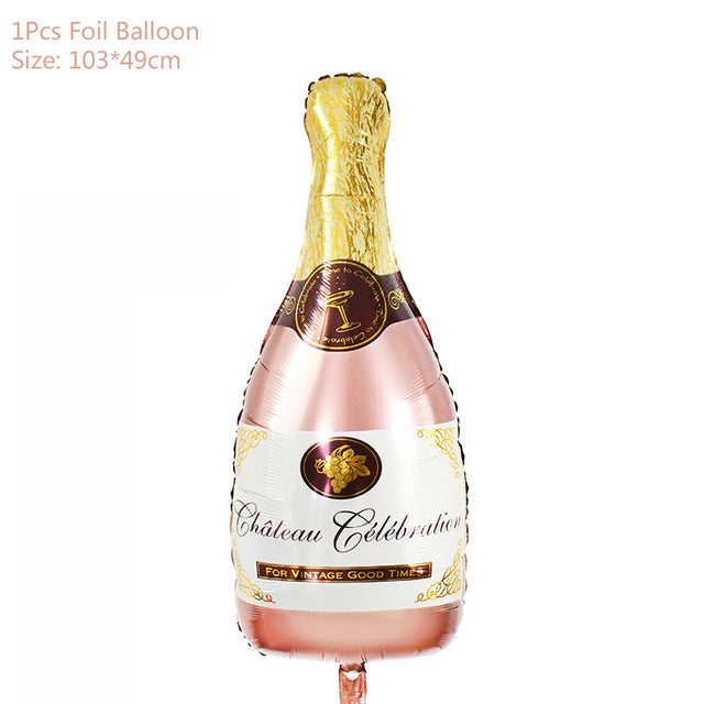 Rose Gold Wedding Birthday Party Balloons Happy Birthday Letter Foil Balloon Baby Shower Anniversary Event Party Decor Supplies