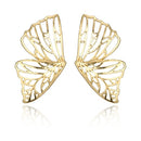Docona Gold Hollow Butterfly Drop Dangle Earring for Women Metal Big Wing Pendant Earring Statement Jewelry brincos 6218