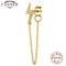 1pcs Gold Silver Color Lightning/Snake Chain Stud Earrings for Women 925 Sterling Silver Tassel Earrings Fashion Jewelry