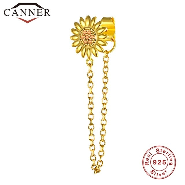 1pcs Gold Silver Color Lightning/Snake Chain Stud Earrings for Women 925 Sterling Silver Tassel Earrings Fashion Jewelry