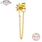 1pcs Gold Silver Color Lightning/Snake Chain Stud Earrings for Women 925 Sterling Silver Tassel Earrings Fashion Jewelry