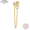 1pcs Gold Silver Color Lightning/Snake Chain Stud Earrings for Women 925 Sterling Silver Tassel Earrings Fashion Jewelry