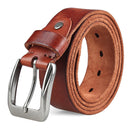 MEDYLA Men Top Layer Leather  Casual High Quality Belt Vintage Design Pin Buckle Genuine Leather Belts For Men Original Cowhide